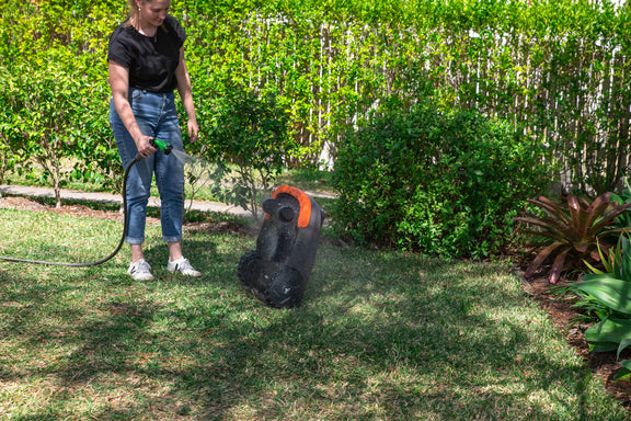 wash off dirty robot mower