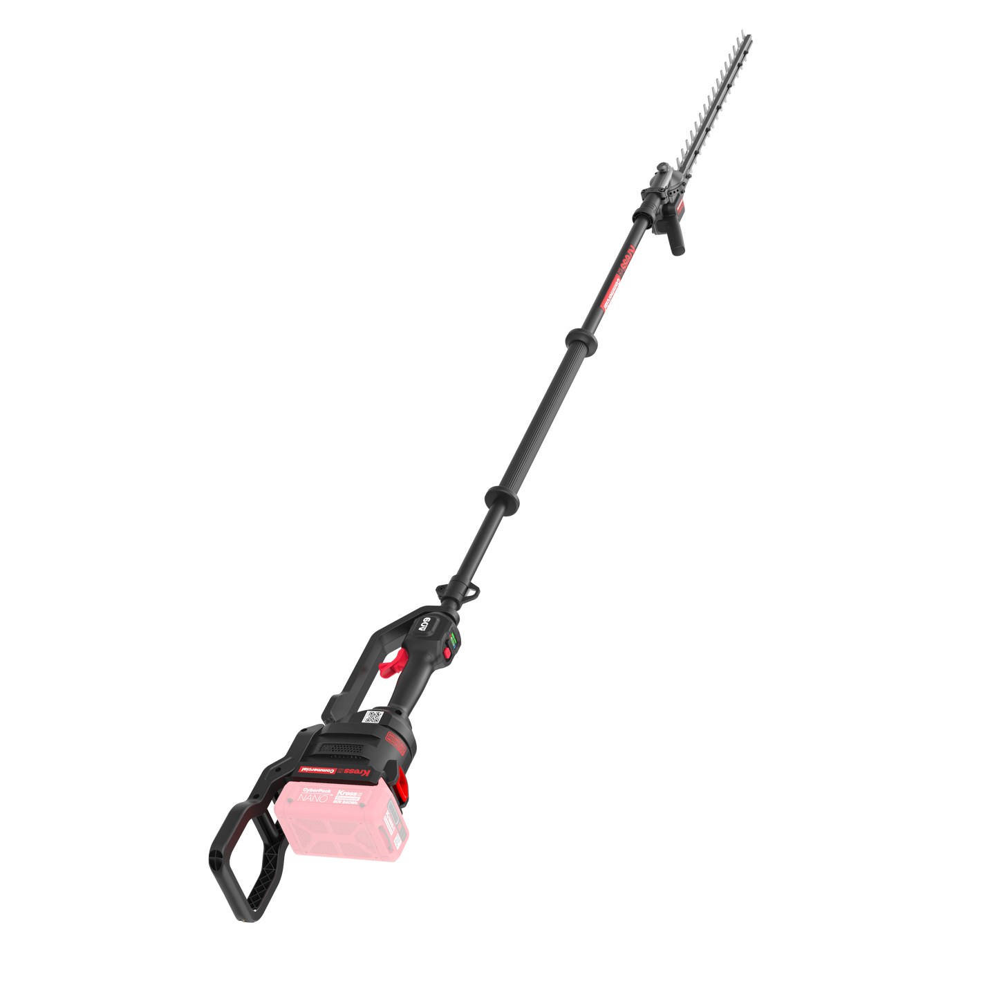 Kress Commercial KC270.9 60V 55cm Long Shaft Articulating (145º) Pole Hedge Trimmer