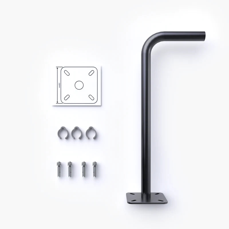 Luba L shaped mounting rod