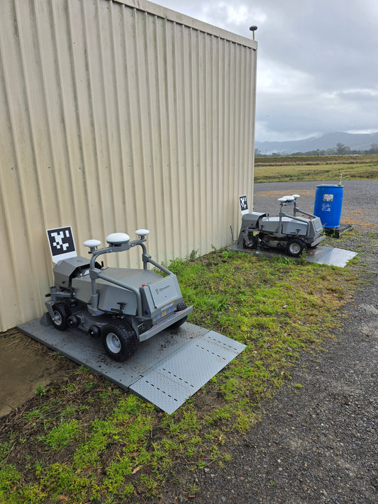 Commercial robotic mower for turf farms