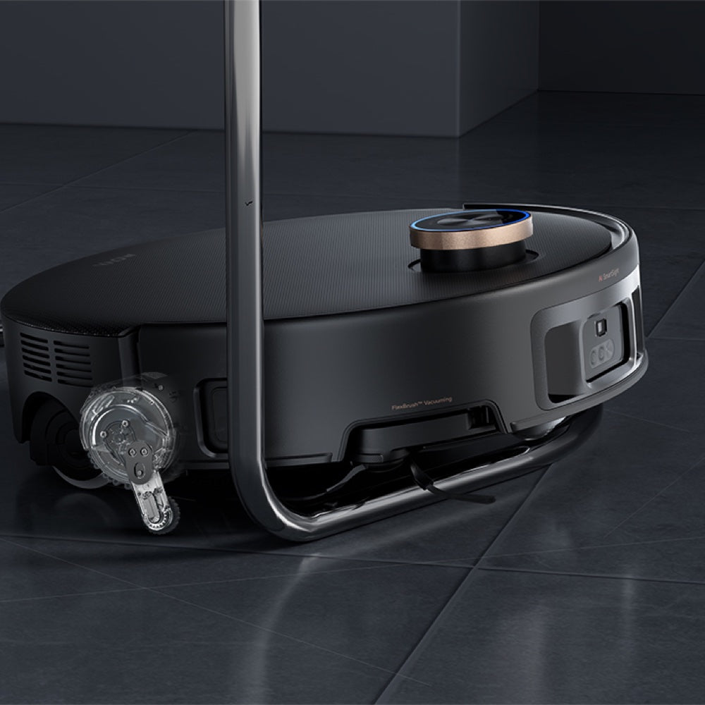 MOVA Z60 Ultra Roller – In-Use Lifestyle Shot Cleaning High-Traffic Kitchen Floor