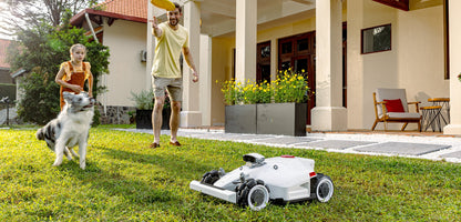 Safely mow your lawn with the Luba 2 