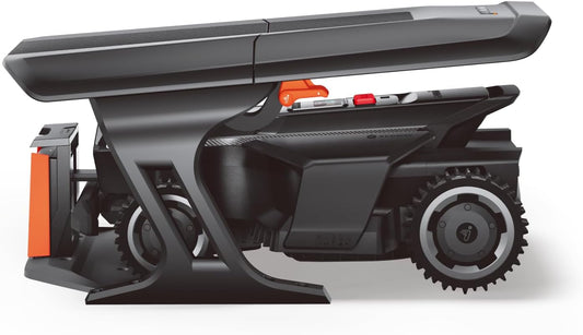 Segway Garage X Installed Over Navimow X4 Charging Station – Side Profile