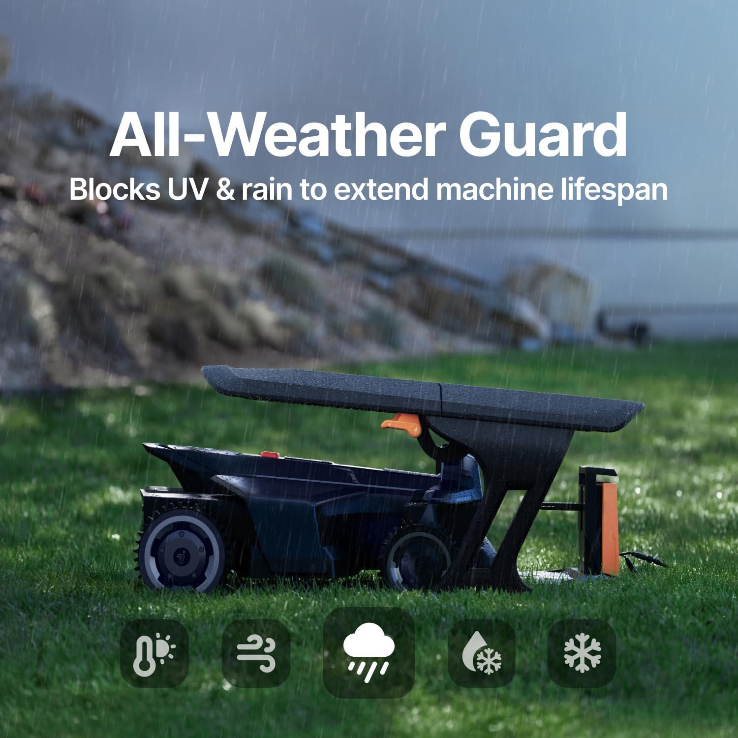 Segway Garage X – All-Weather Guard Protecting Navimow X4 Mower in the Rain
