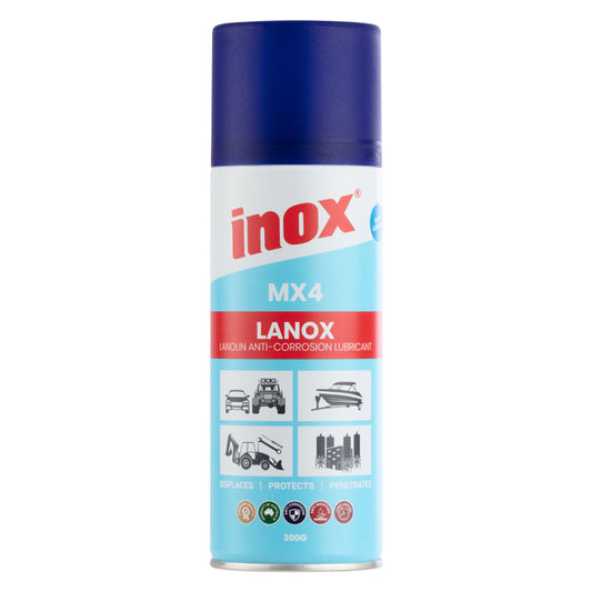 INOX LANOX MX4 Heavy Duty Lanolin Spray 300g aerosol can — anti-corrosion lubricant