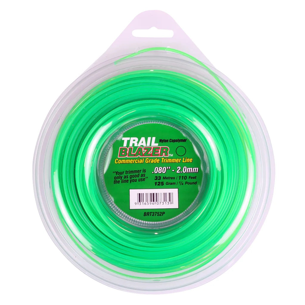 Trail Blazer trimmer line 2mm (.080") round, 33m donut for brushcutters and line trimmers