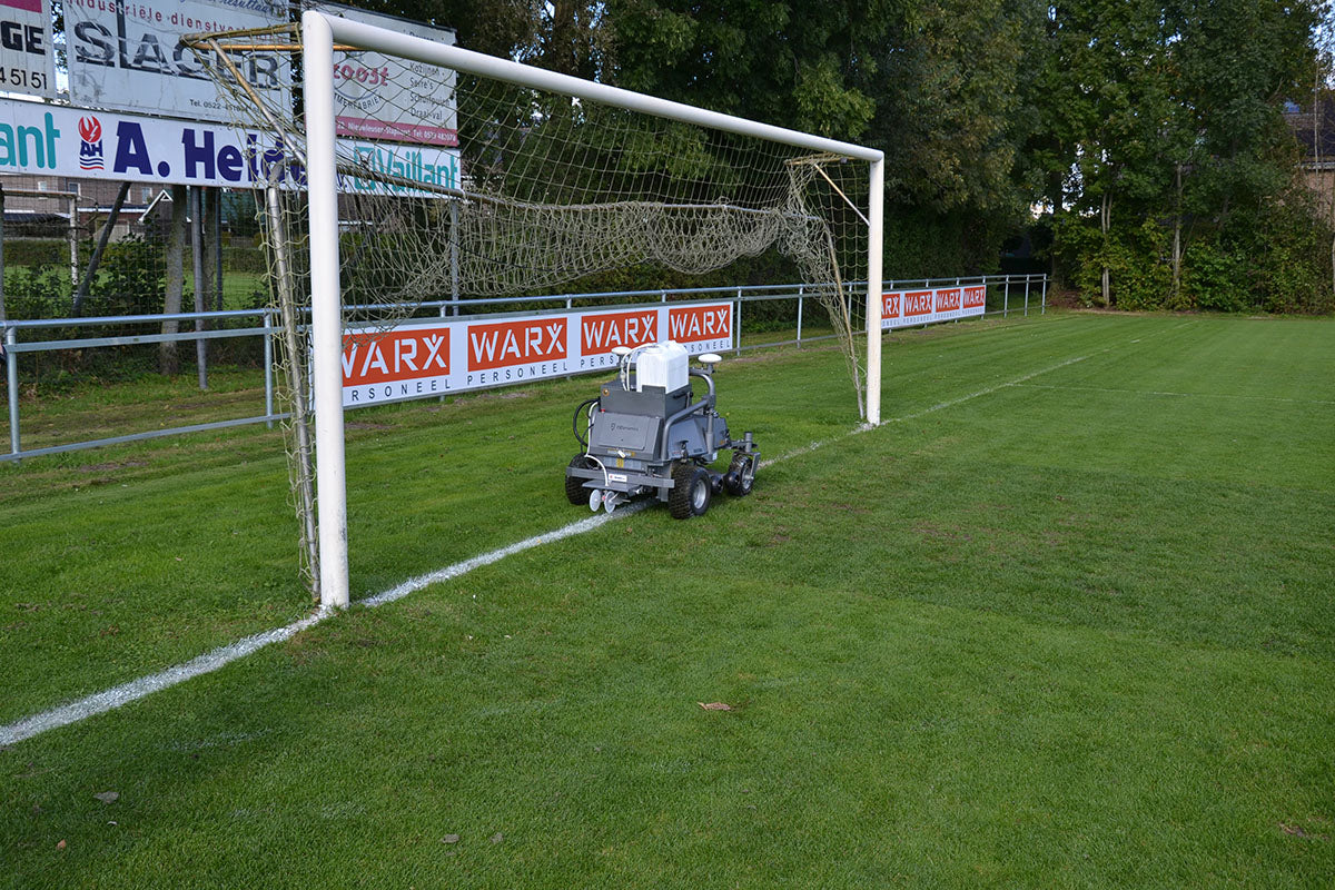 robotic mower marking lines soccer field