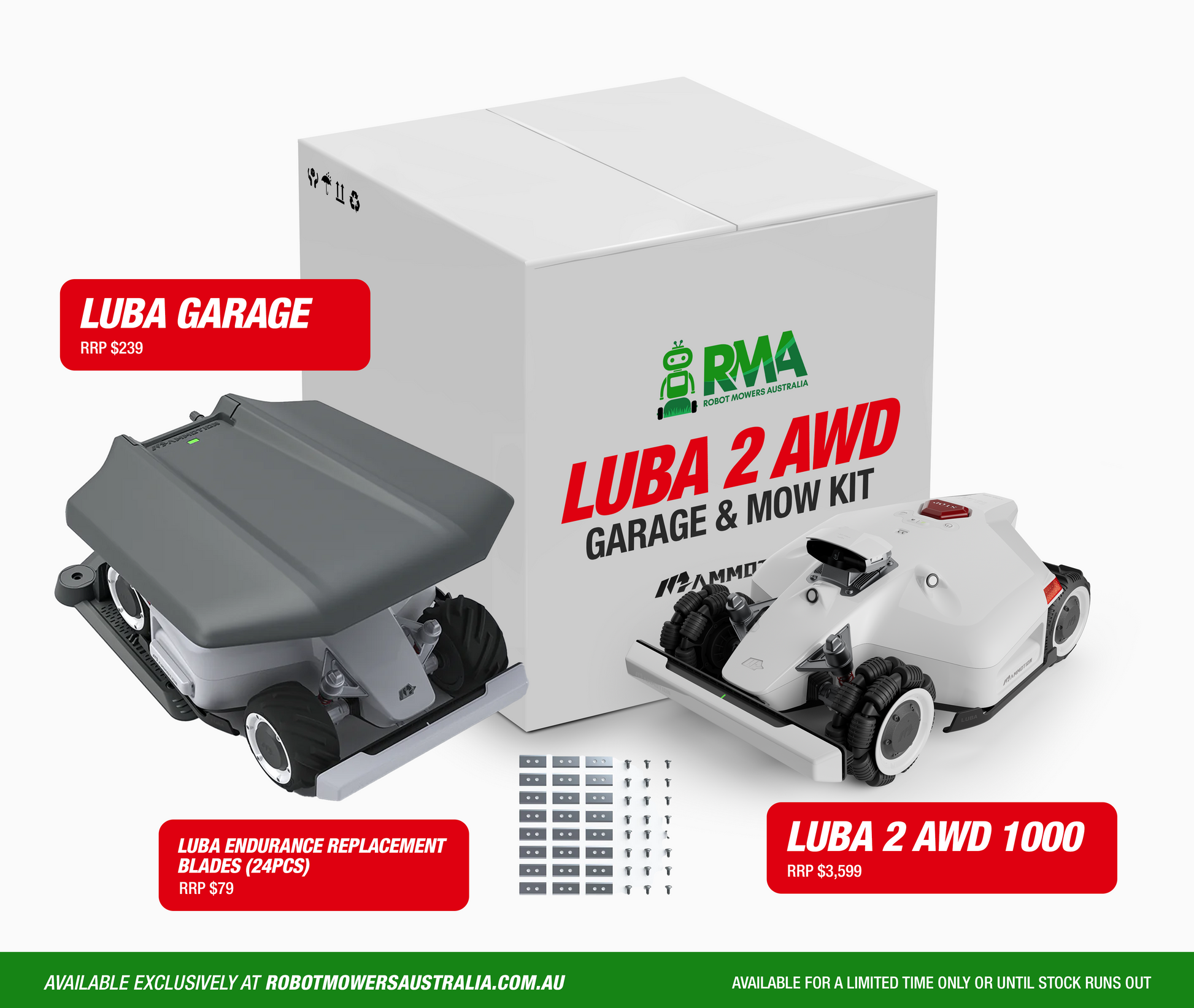 Luba 2 available Robot Mowers Australia