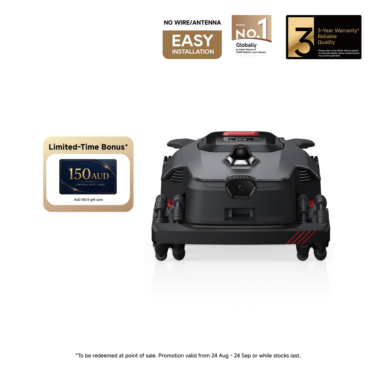 MOVA LiDAX Ultra 1200 AWD Flex Robot Lawn Mower – AWD Mower for Steep Lawns up to 1200m²