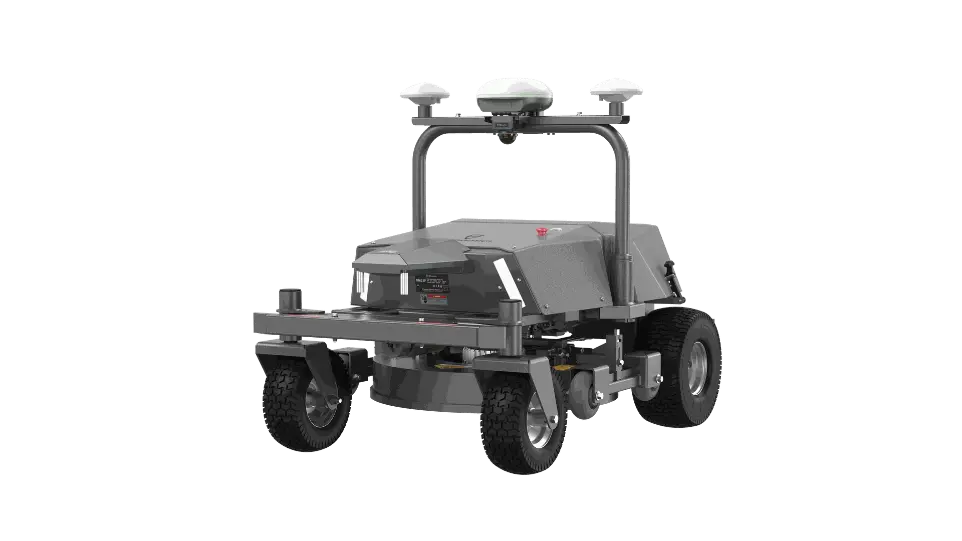 FJD RM21 Pro Rough Ranger Robotic Mower – Front View on Turf