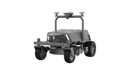 FJD RM21 Pro Rough Ranger Robotic Mower – Front View on Turf