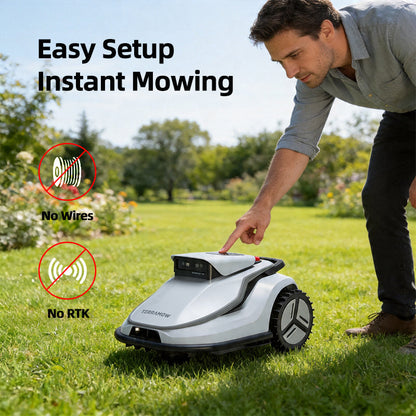 TerraMow V600 robot mower handling slopes up to 18 degrees