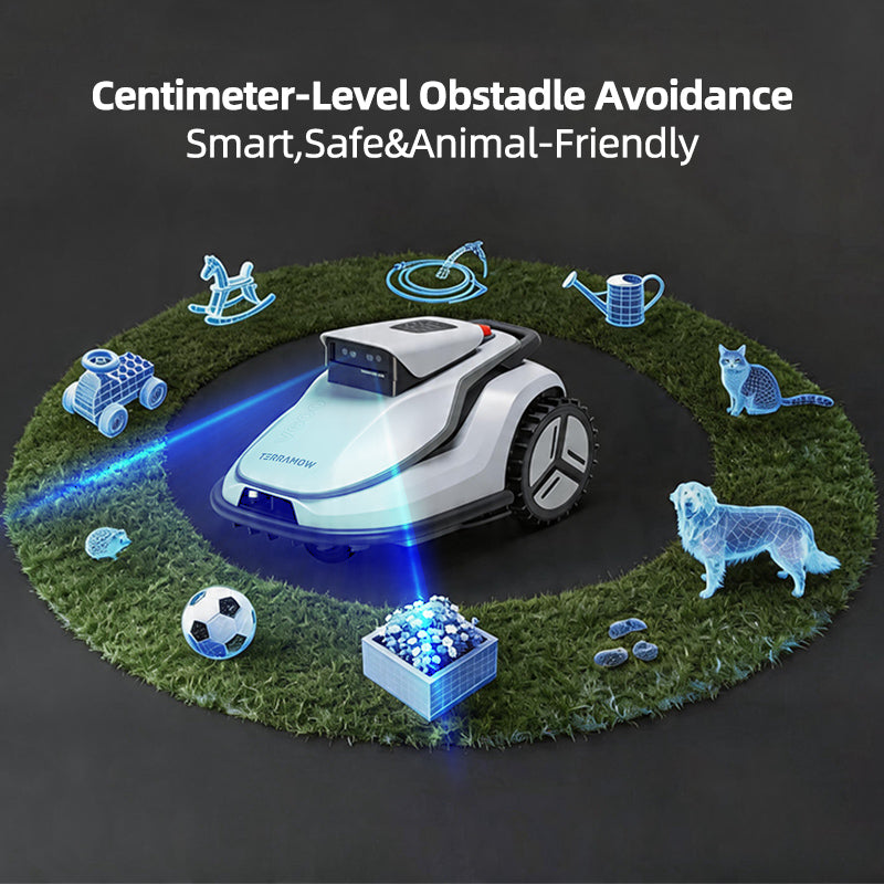 TerraMow V600 quiet under 54 dB, IPX6 waterproof robot lawn mower