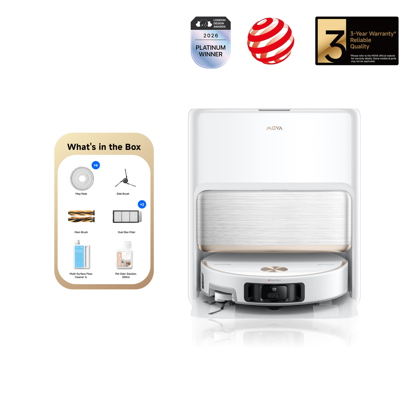 MOVA V70 Ultra Complete Robot Vacuum – Whole-Home Cleaning System