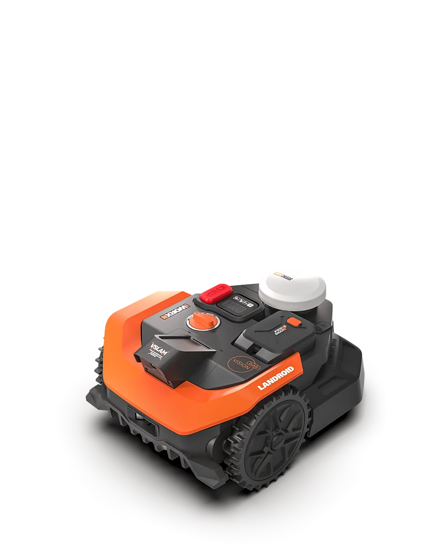 WORX Landroid Vision Cloud WR305EA 500m² robot lawn mower on lawn