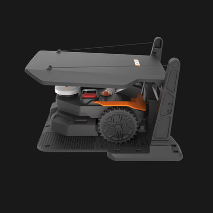 WORX Landroid Vision Cloud Garage WA0828 protecting a docked Landroid robot mower