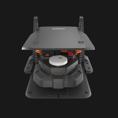 WORX Landroid Vision Cloud Garage WA0828 with Landroid mower on its charging base