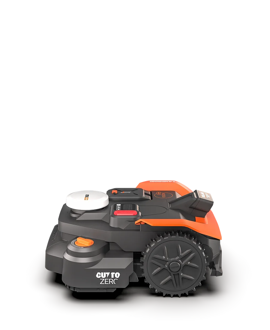 WORX Landroid Vision Cloud WR318EA 1800m² robot lawn mower side view