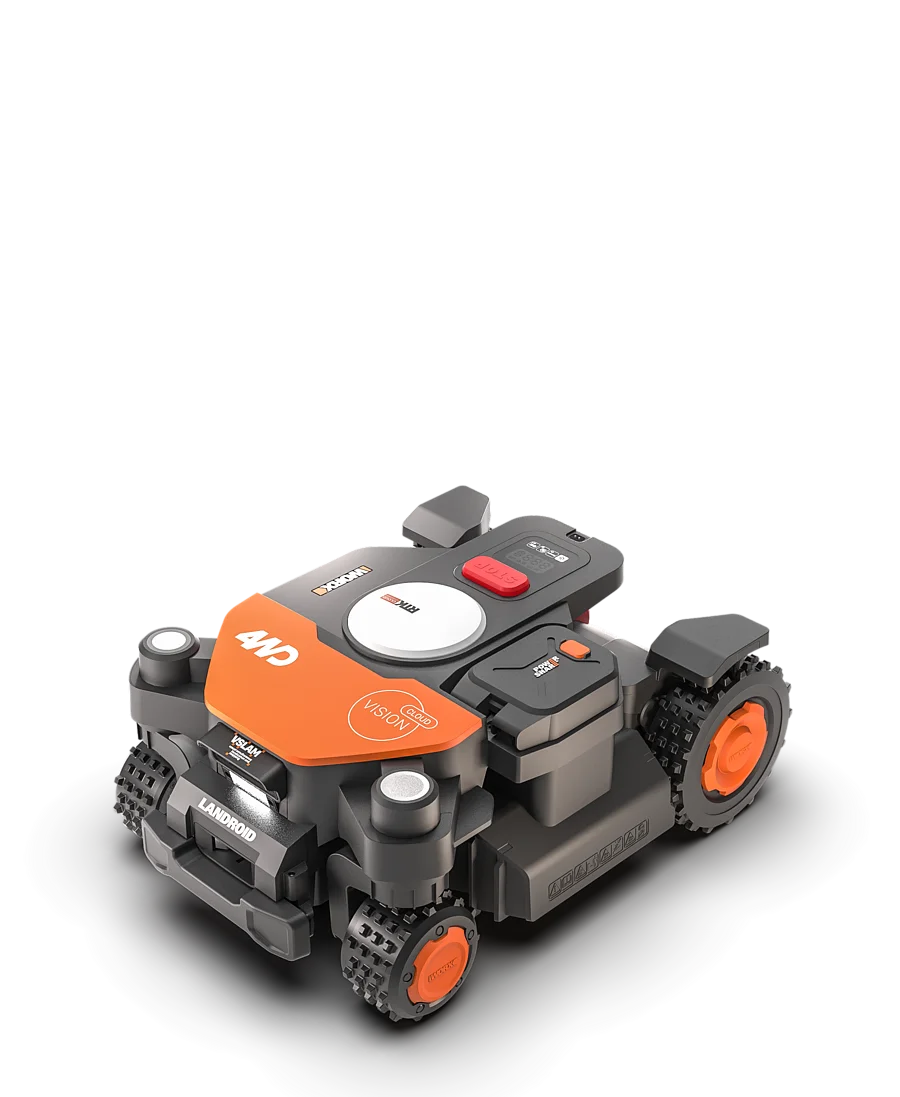 WORX Landroid Vision Cloud 4WD WR344EA 4000m² robot lawn mower on slope