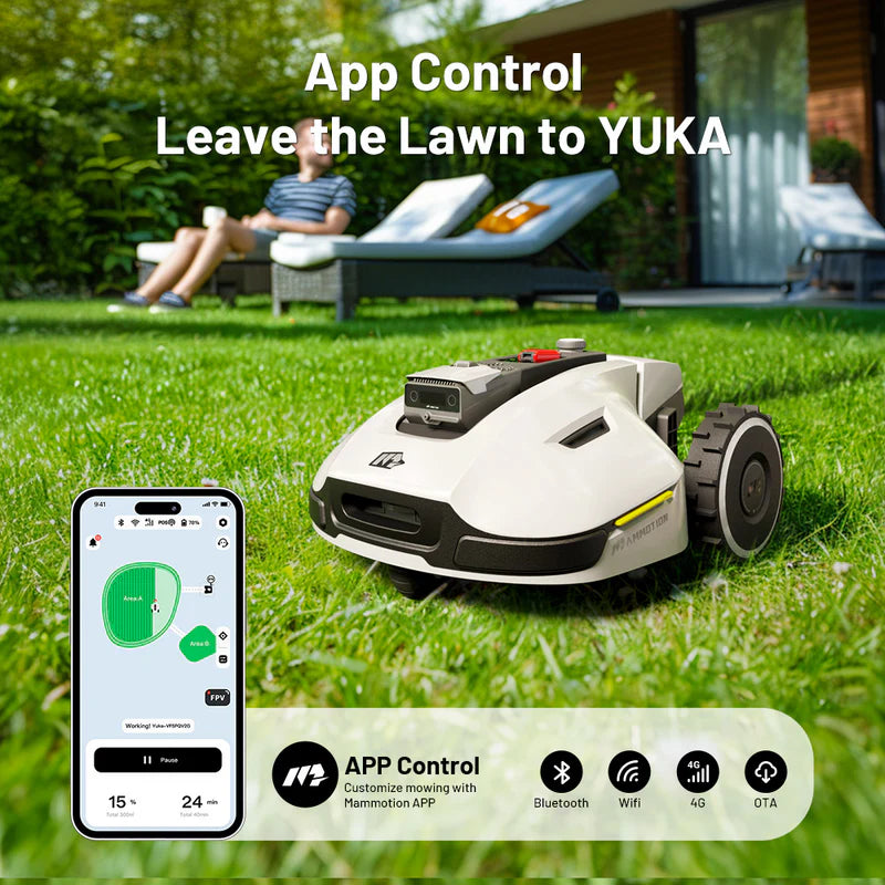 App control for Yuka at Robot Mowers Australia