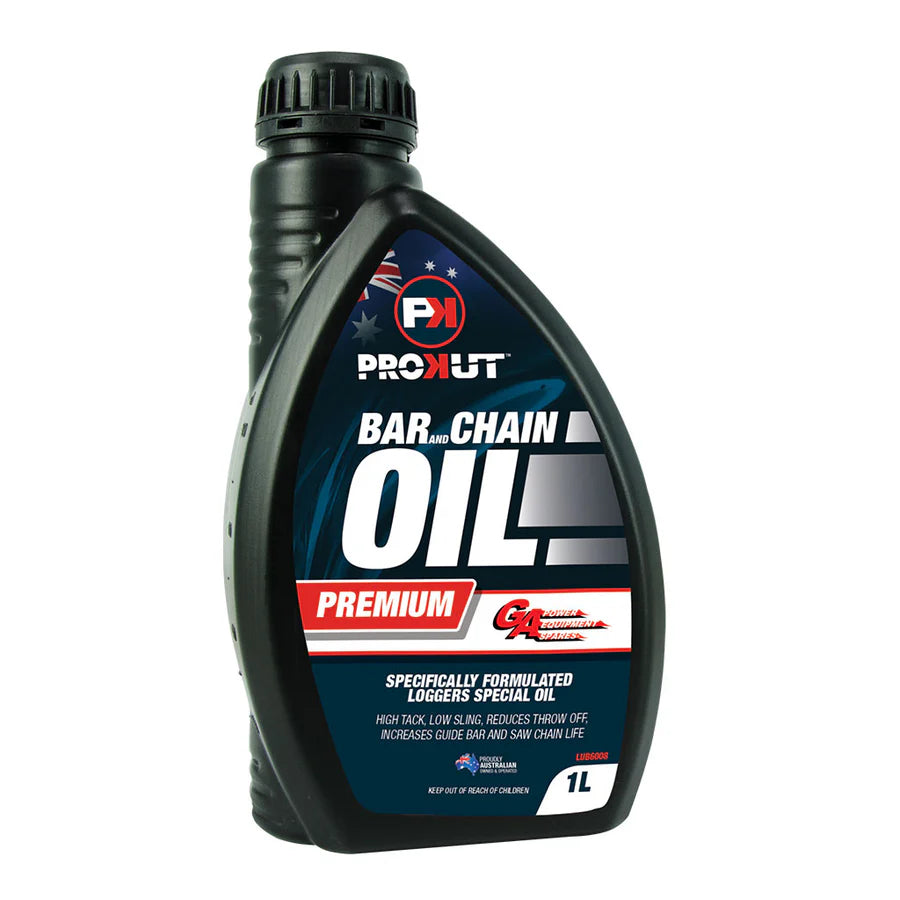 ProKut Premium Bar & Chain Oil 1L bottle for chainsaws and pole saws