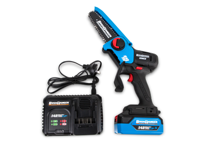 Bushranger® 48V Mini Pruning Brushless Chainsaw Kit with 2Ah Battery and Single Port Charger