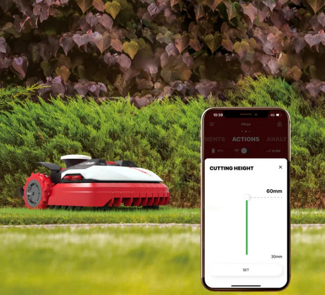 cutting height adjustment in app