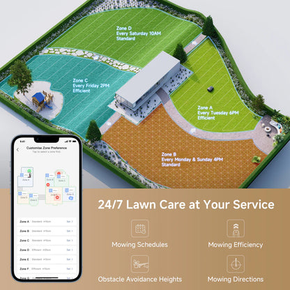 Zone mapping robot mower