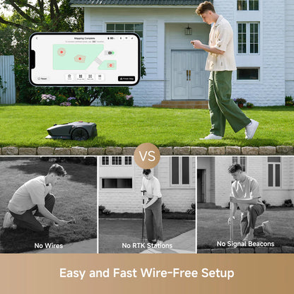Easy mapping wireless robot mower