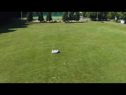 Echo robotic mower working on large lawn