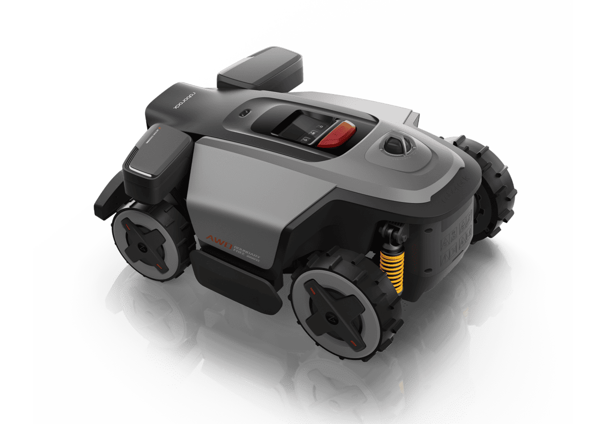 Roborock RockMow Z120 LiDAR Mowing a Sloped Lawn