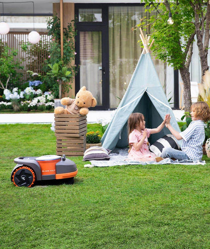 mowing quietly no disturbance