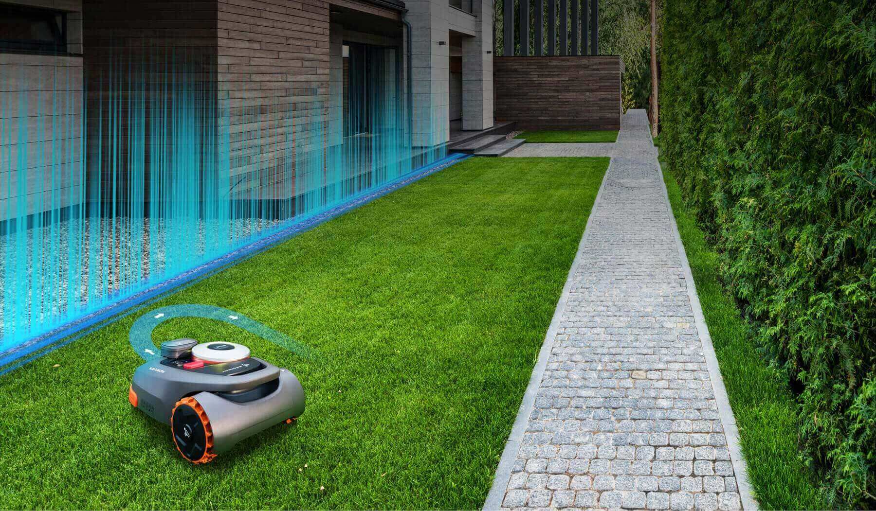 wire free robot lawn mower